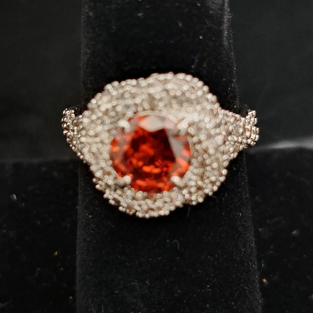 NEW RUBY RING BOMB RING SIZE 8 - Picture 4 of 5